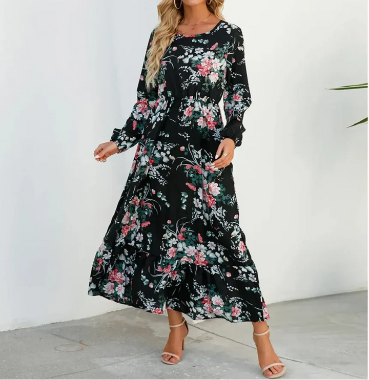 Bella | Women's Long Sleeve Floral Maxi Summer Dress