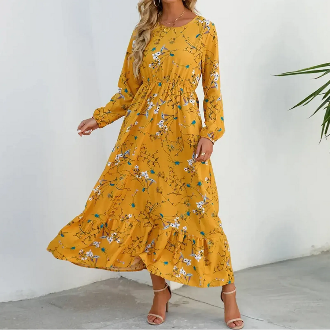 Bella | Women's Long Sleeve Floral Maxi Summer Dress
