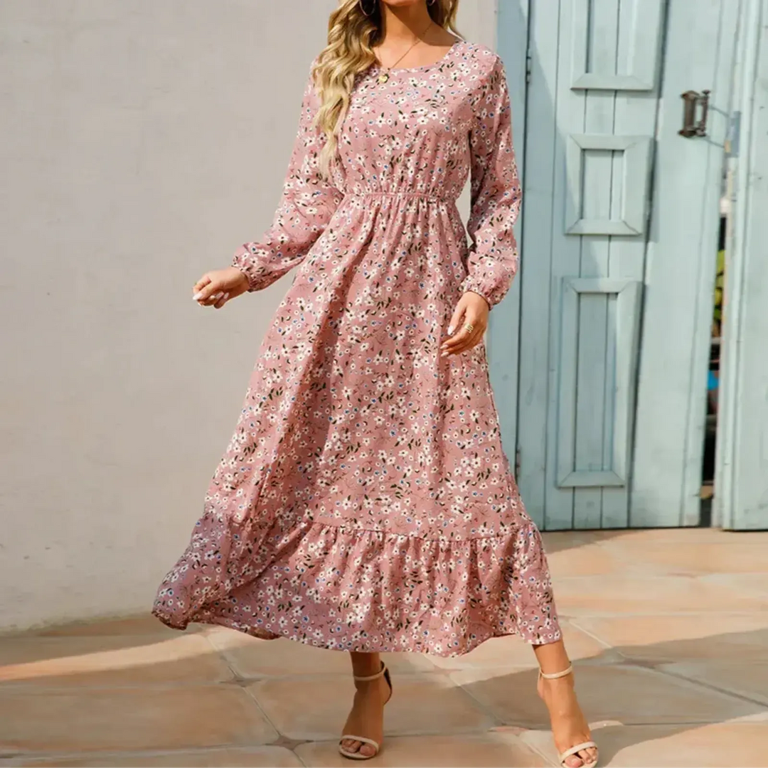 Bella | Women's Long Sleeve Floral Maxi Summer Dress