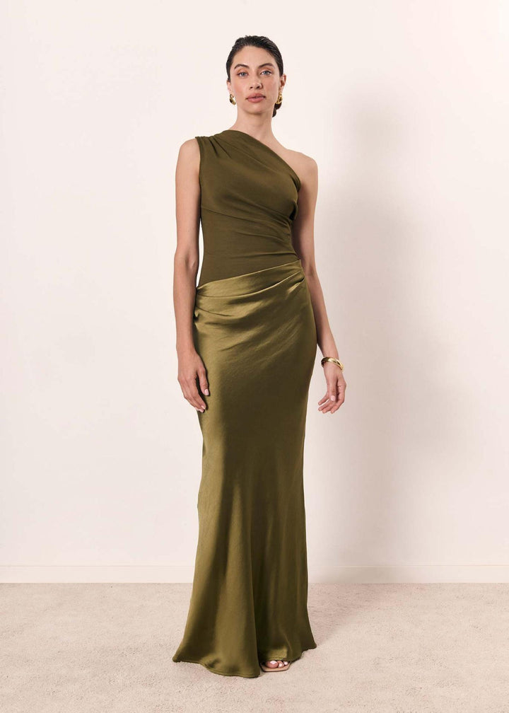 Bella | Women’s One Shoulder Midi Wedding Guest Dress