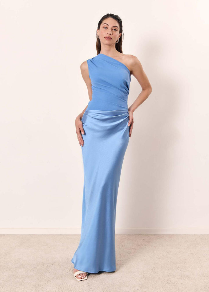 Bella | Women’s One Shoulder Midi Wedding Guest Dress
