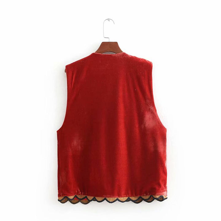 Blair | Women’s Boho Floral Open Front Vest Design