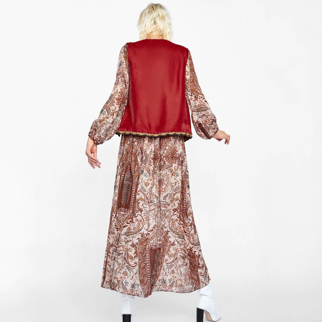 Blair | Women’s Boho Floral Open Front Vest Design