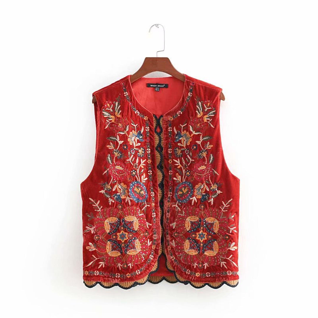 Blair | Women’s Boho Floral Open Front Vest Design