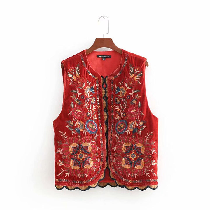 Blair | Women’s Boho Floral Open Front Vest Design