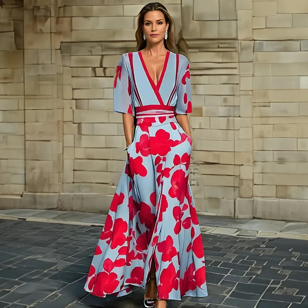 Brianna | Women's Summer Midi Wrap Floral Dress