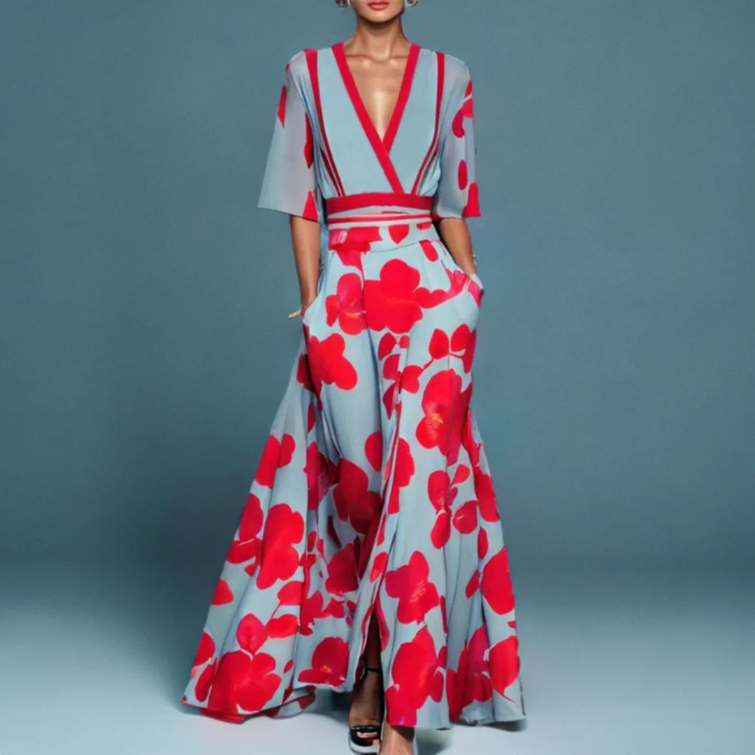 Brianna | Women's Summer Midi Wrap Floral Dress