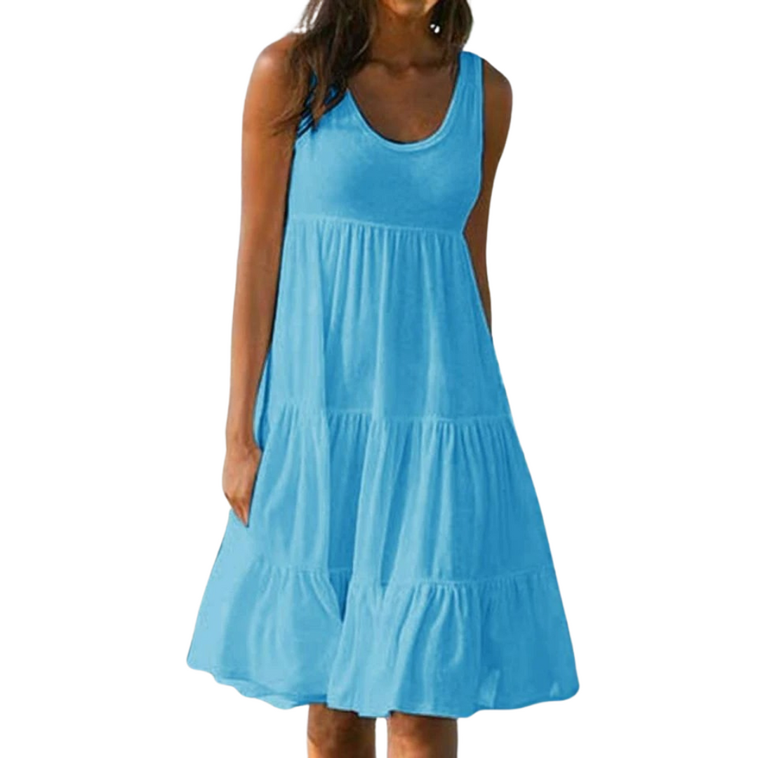 Brooklyn | Women’s Boho Sleeveless Tiered Midi Dress