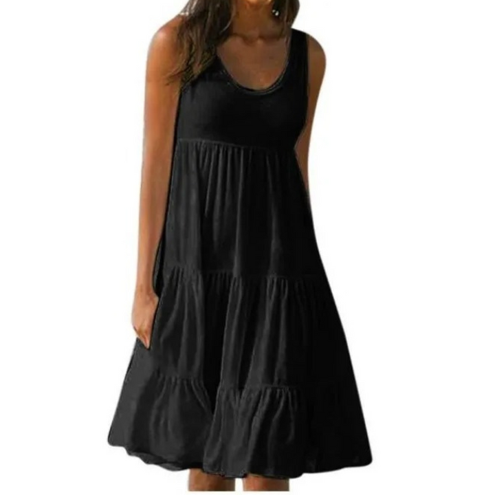 Brooklyn | Women’s Boho Sleeveless Tiered Midi Dress