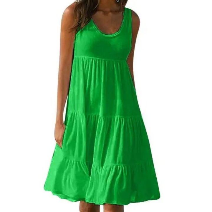 Brooklyn | Women’s Boho Sleeveless Tiered Midi Dress