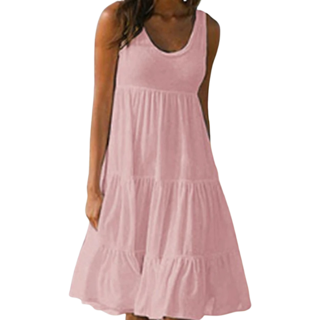 Brooklyn | Women’s Boho Sleeveless Tiered Midi Dress