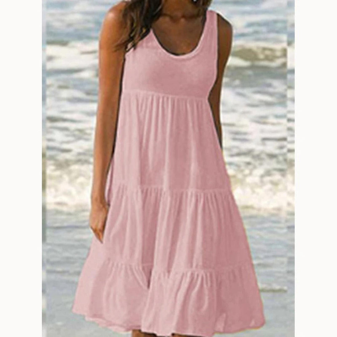 Brooklyn | Women’s Boho Sleeveless Tiered Midi Dress