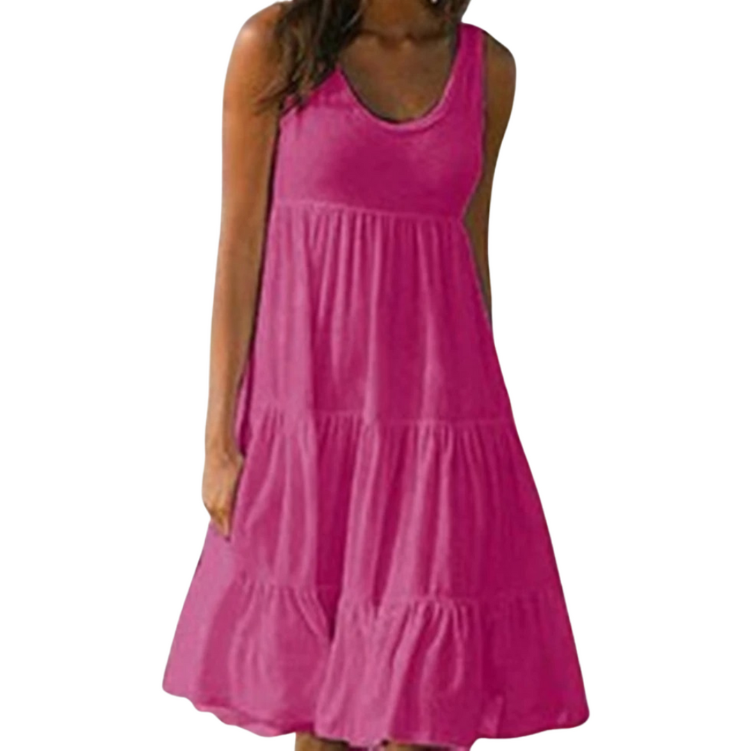 Brooklyn | Women’s Boho Sleeveless Tiered Midi Dress