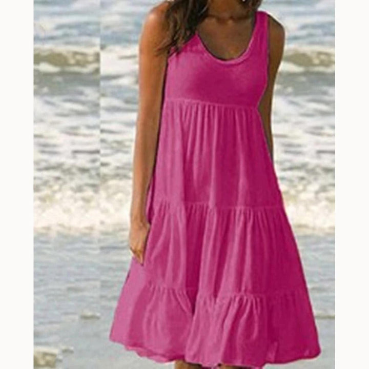Brooklyn | Women’s Boho Sleeveless Tiered Midi Dress