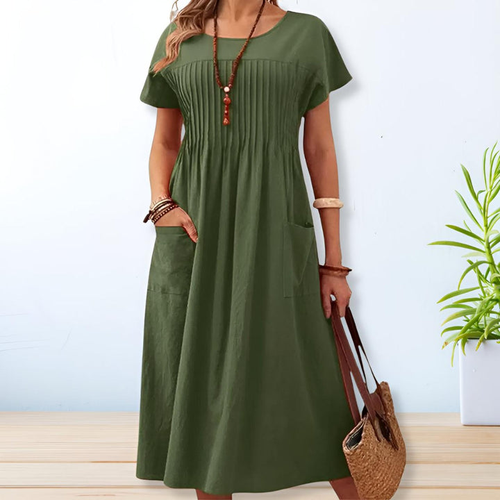 Brooklyn | Women’s Summer Midi Casual Pocket Dress