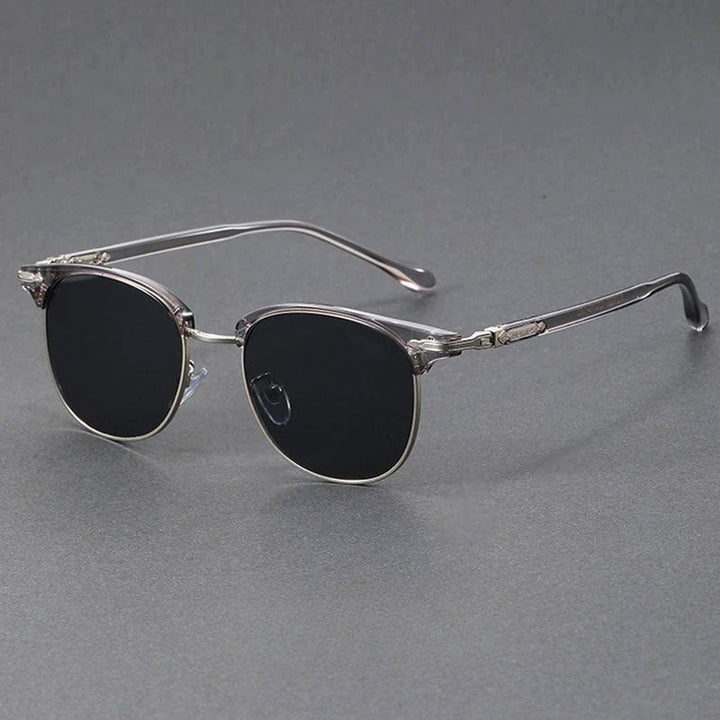 Caleb | Sunglasses Clubmaster Half-Frame Metal Alloy UV400 Protection