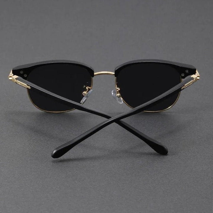 Caleb | Sunglasses Clubmaster Half-Frame Metal Alloy UV400 Protection
