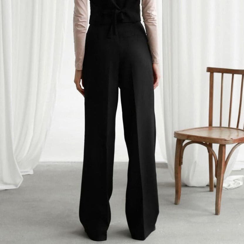 Camila | Linen High-Waisted Wide-Leg Pants Pleated
