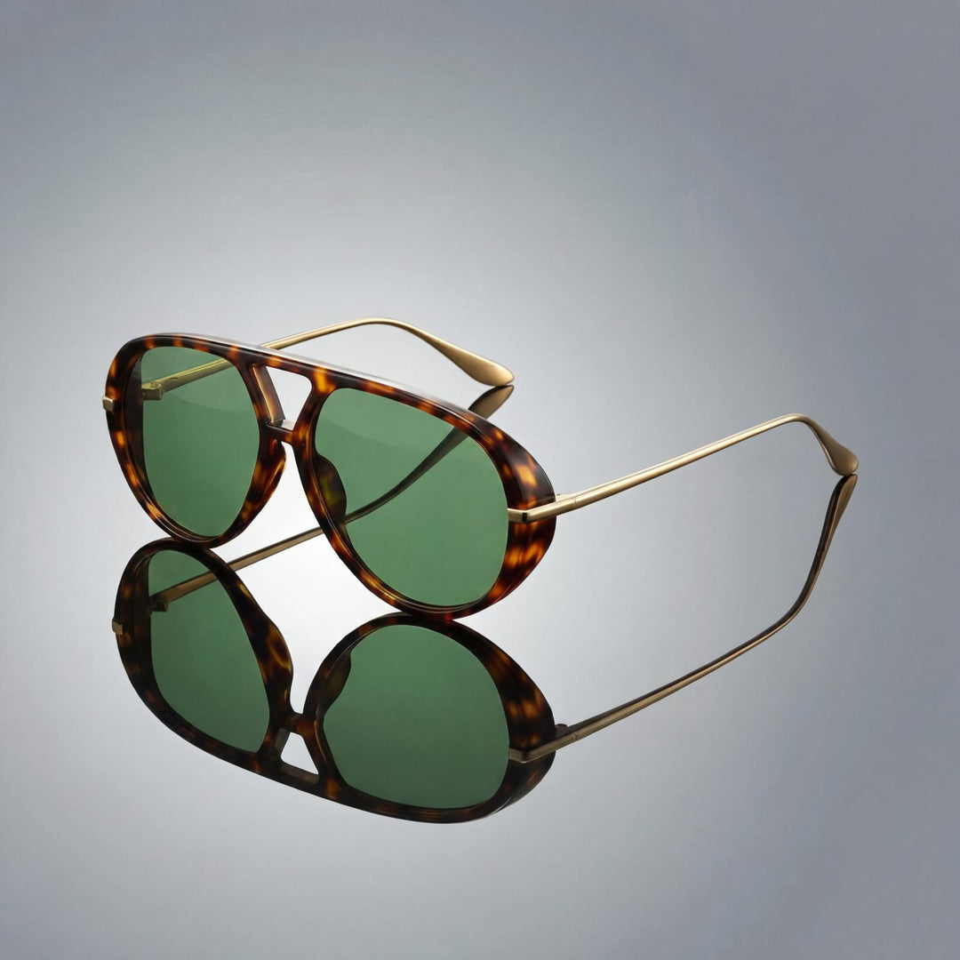 Camila | Sunglasses Aviator Gradient UV400 Double Bridge Leopard