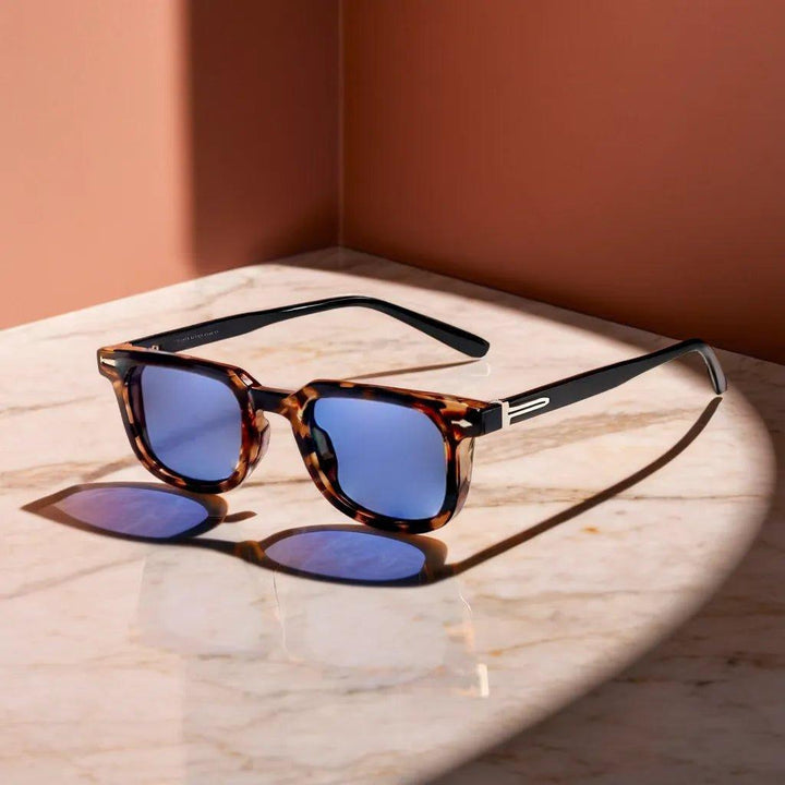 Camila | Sunglasses Tortoisell Frame Blue Mirror Lens UV Protection
