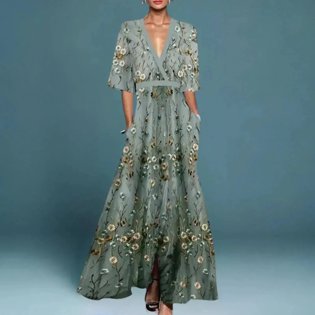Caroline | Women’s Summer Floral Maxi Elegant Dress