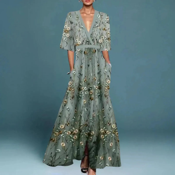Caroline | Women’s Summer Floral Maxi Elegant Dress