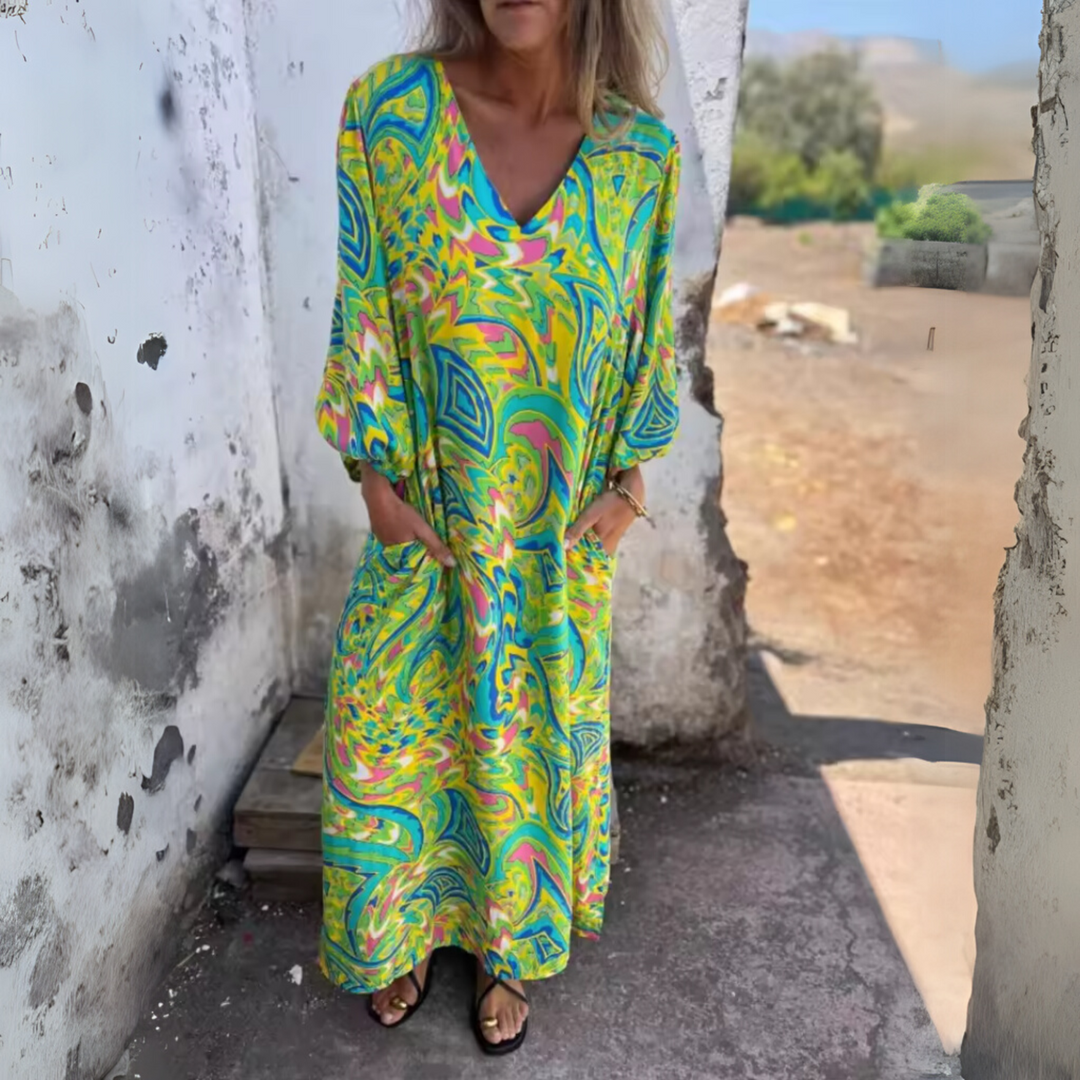 Caroline | Women's Summer Midi Leopard Print Dress