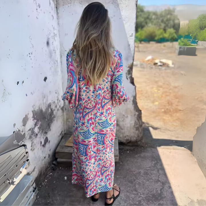 Caroline | Women's Summer Midi Leopard Print Dress