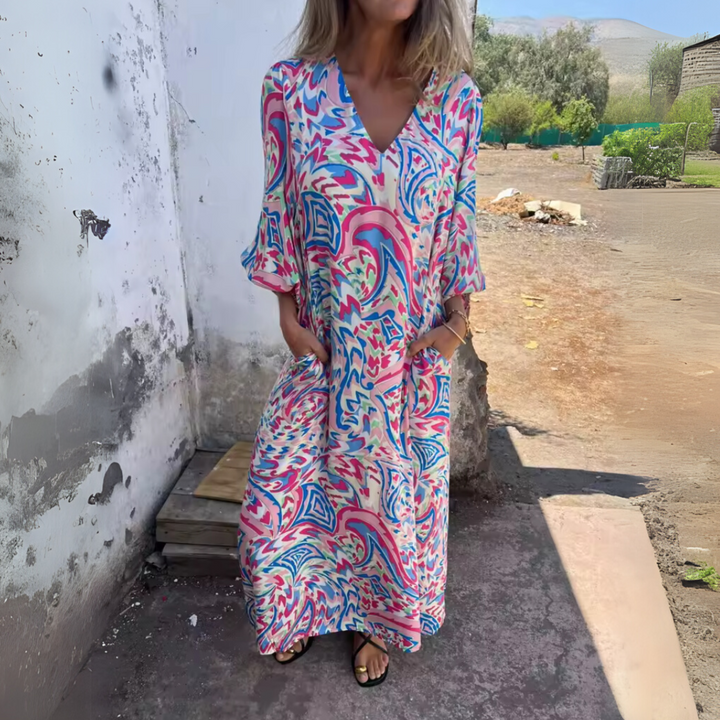 Caroline | Women's Summer Midi Leopard Print Dress
