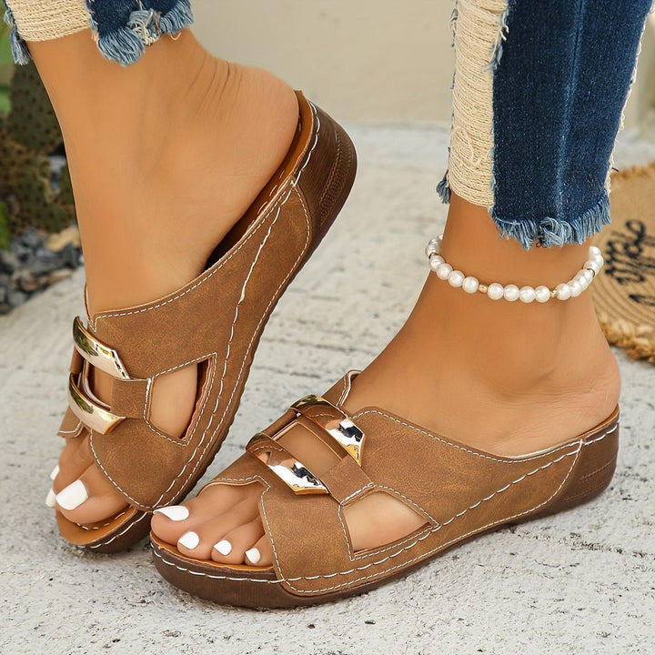 Charlotte | Orthopedic Sandals Platform Slide Buckle Comfort