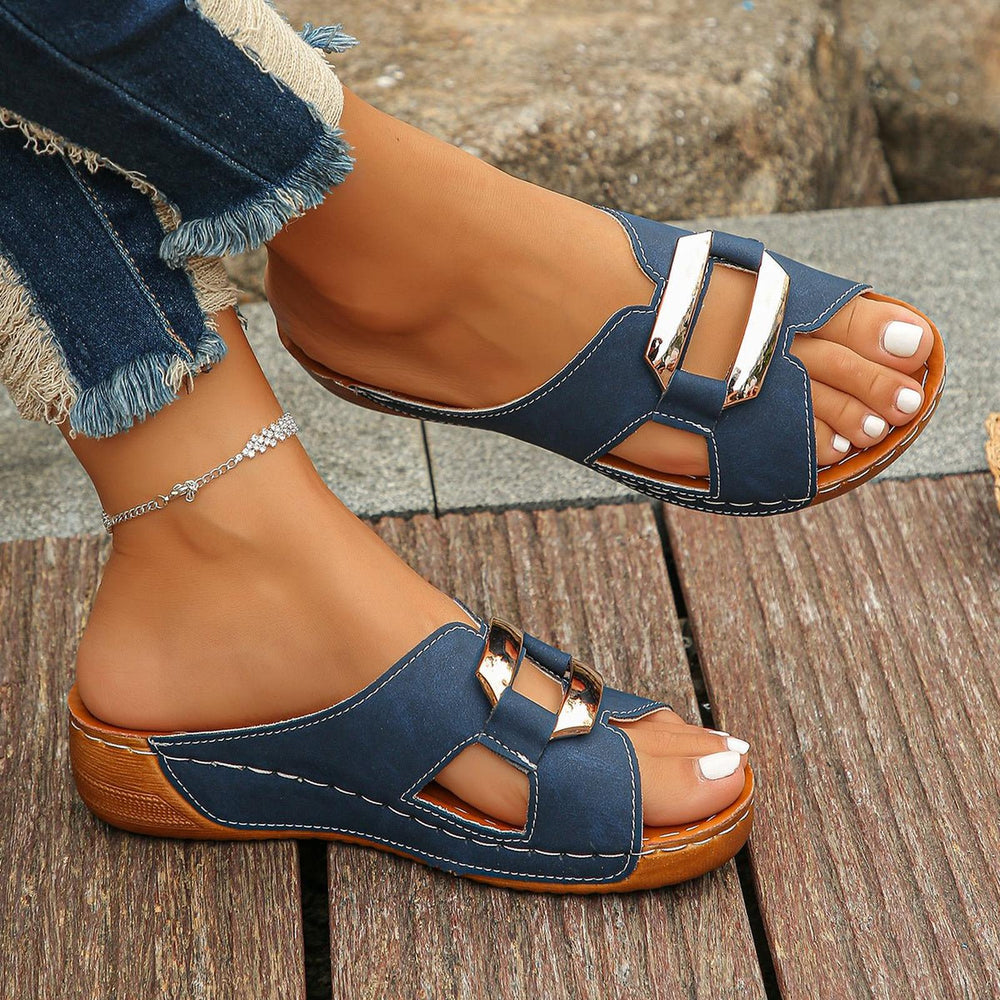 Charlotte | Orthopedic Sandals Platform Slide Buckle Comfort