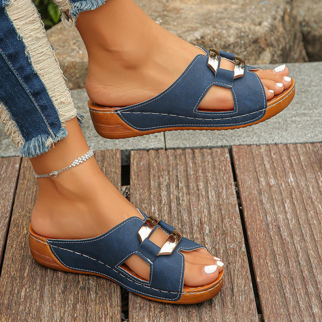 Charlotte | Orthopedic Sandals Platform Slide Buckle Comfort