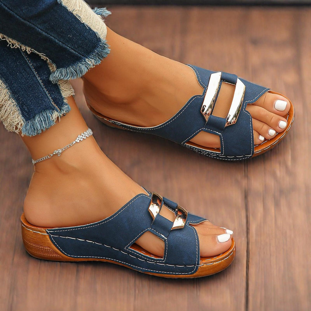 Charlotte | Orthopedic Sandals Platform Slide Buckle Comfort