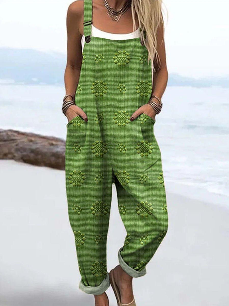 Charlotte | Relaxed Jumpsuit Adjustable Straps Wide Leg Pattern