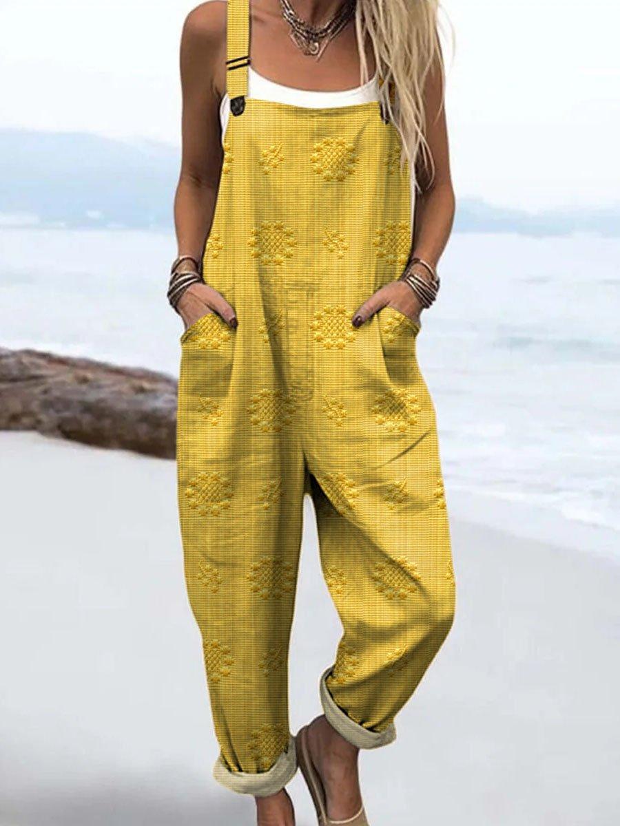 Charlotte | Relaxed Jumpsuit Adjustable Straps Wide Leg Pattern