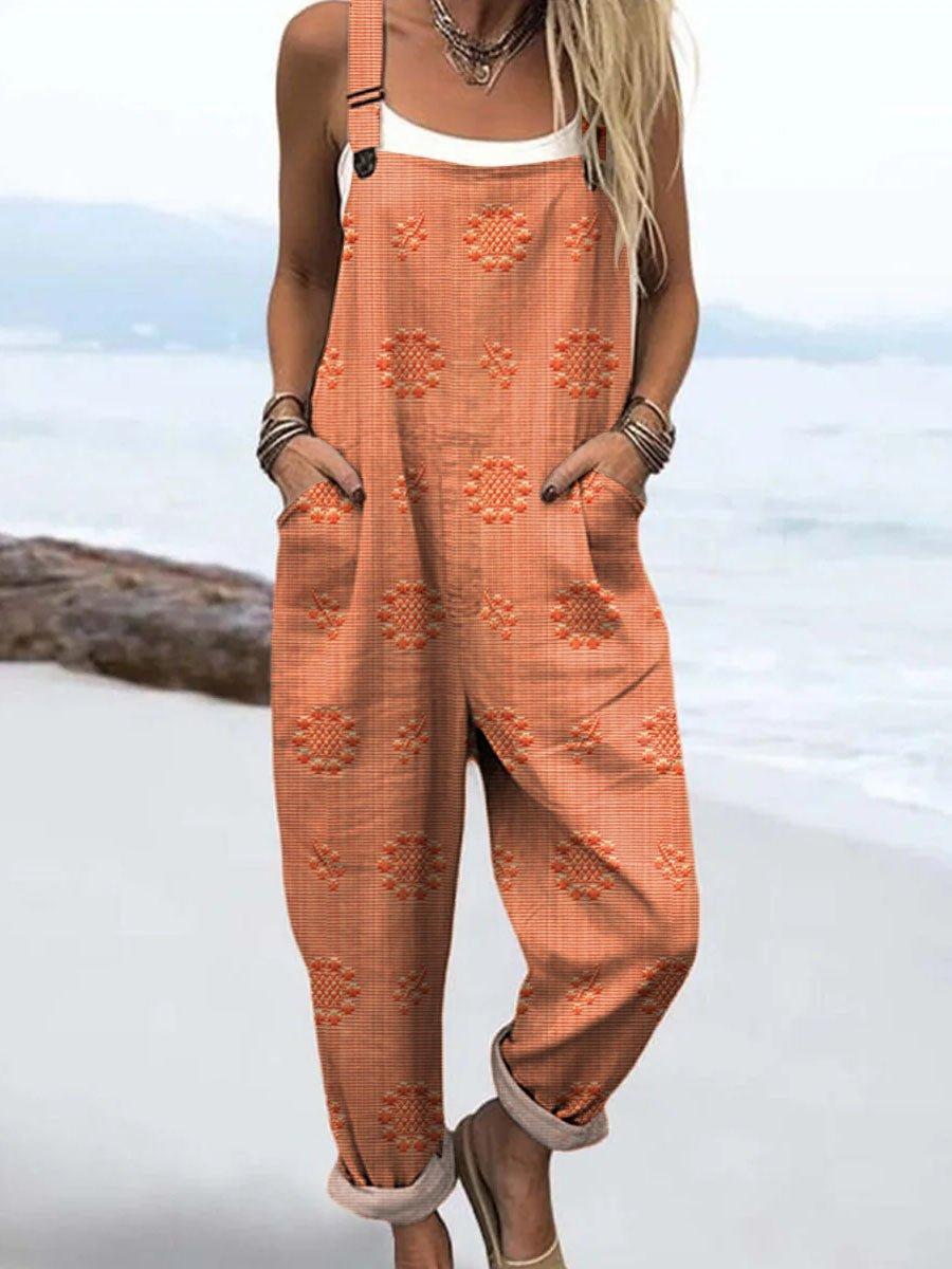 Charlotte | Relaxed Jumpsuit Adjustable Straps Wide Leg Pattern