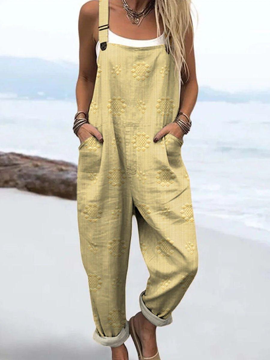 Charlotte | Relaxed Jumpsuit Adjustable Straps Wide Leg Pattern