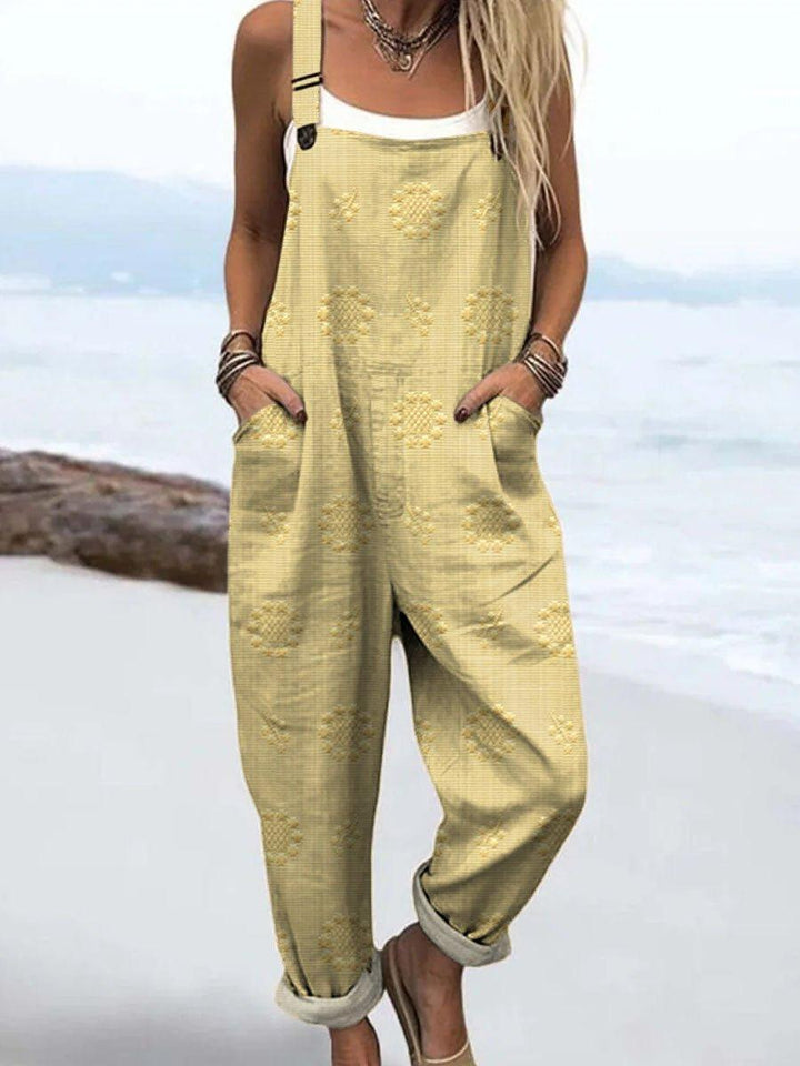 Charlotte | Relaxed Jumpsuit Adjustable Straps Wide Leg Pattern