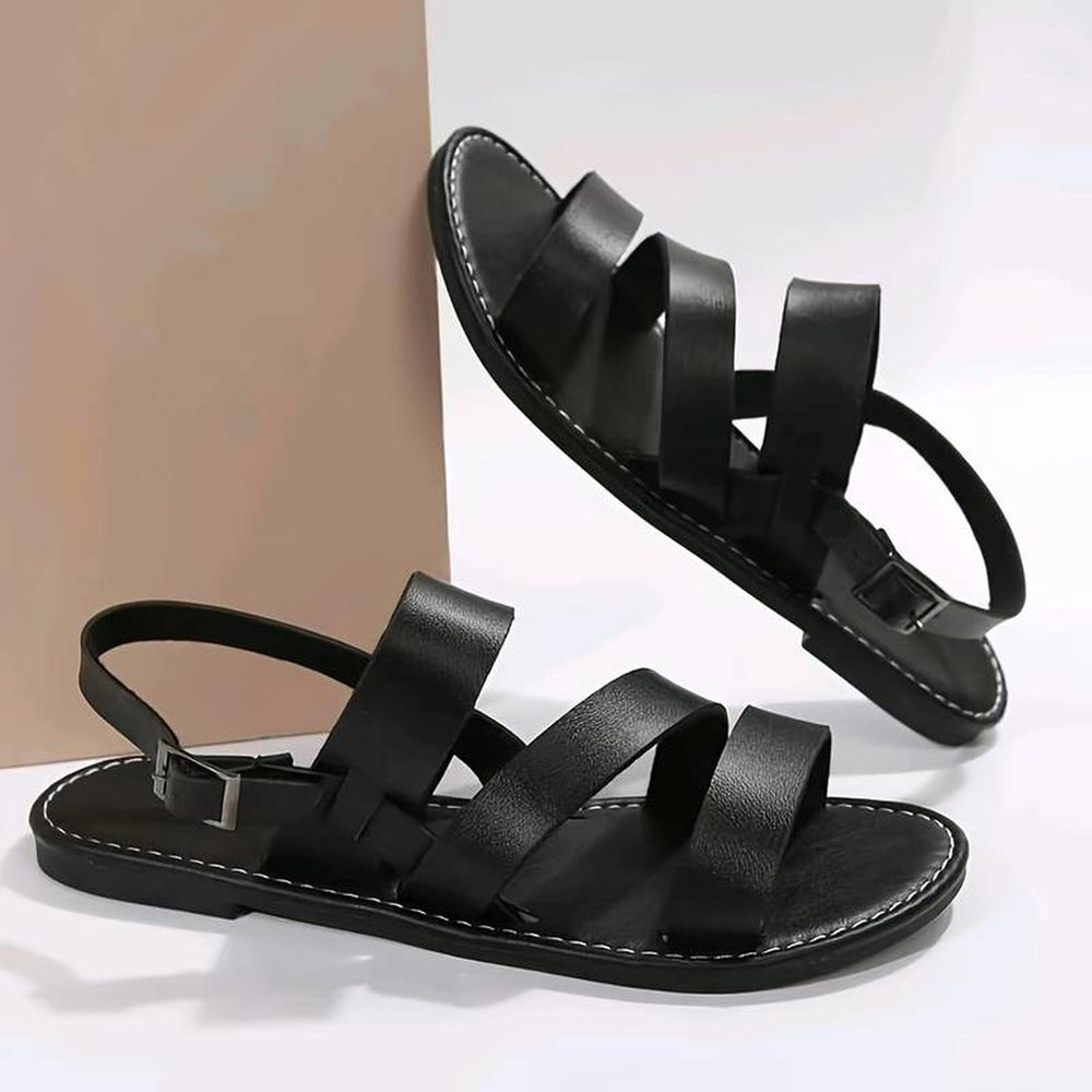 Charlotte | Women's Multi Strap Casual Comfort Flat Sandals