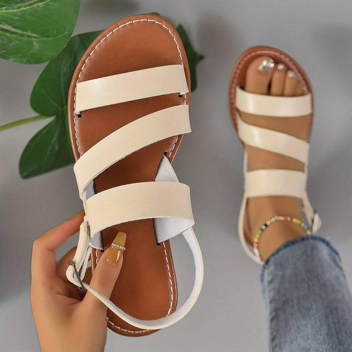 Charlotte | Women's Multi Strap Casual Comfort Flat Sandals