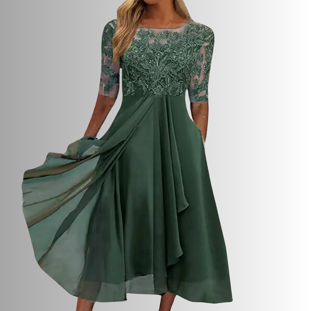 Charlotte | Women’s Summer Lace Midi Elegant Dress