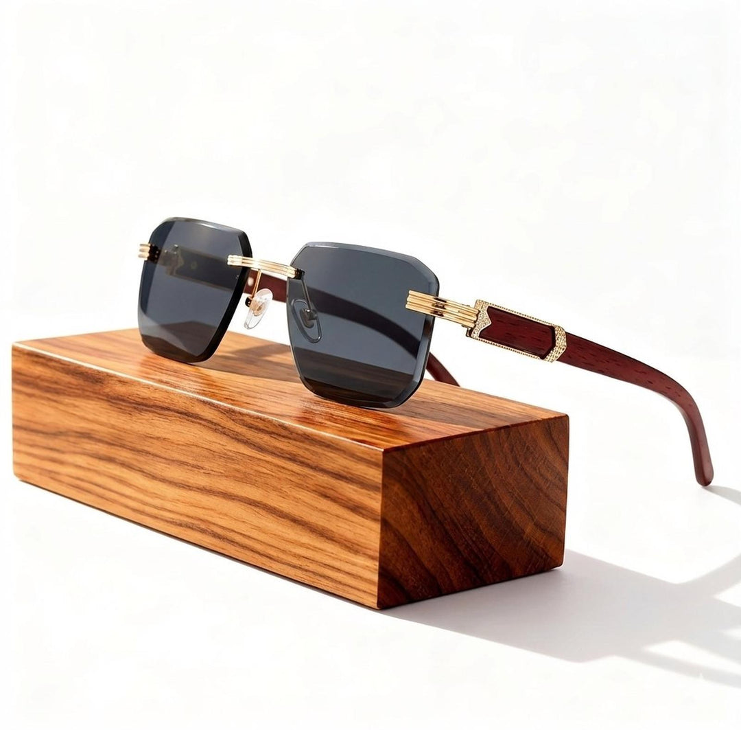 Chloe | Sunglasses Retro Gradient Wood Temples UV400 Protection