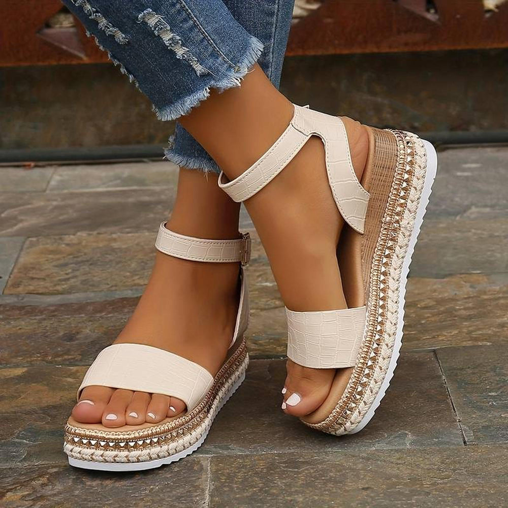 Chloe | Women's Buckle Platform Casual Summer Sandals