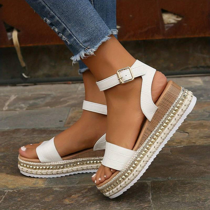 Chloe | Women's Buckle Platform Casual Summer Sandals