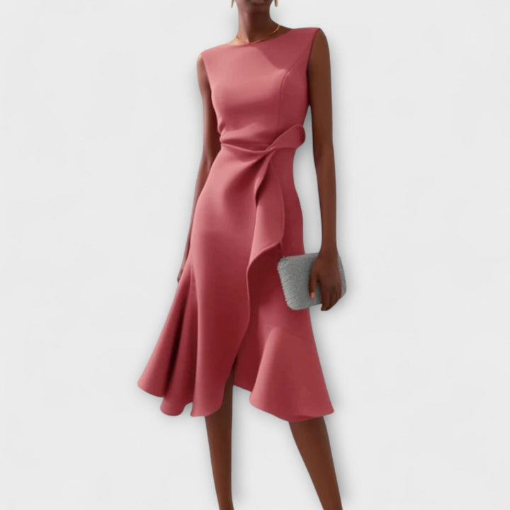Chloe | Women’s Summer Midi Elegant Ruffle Dress