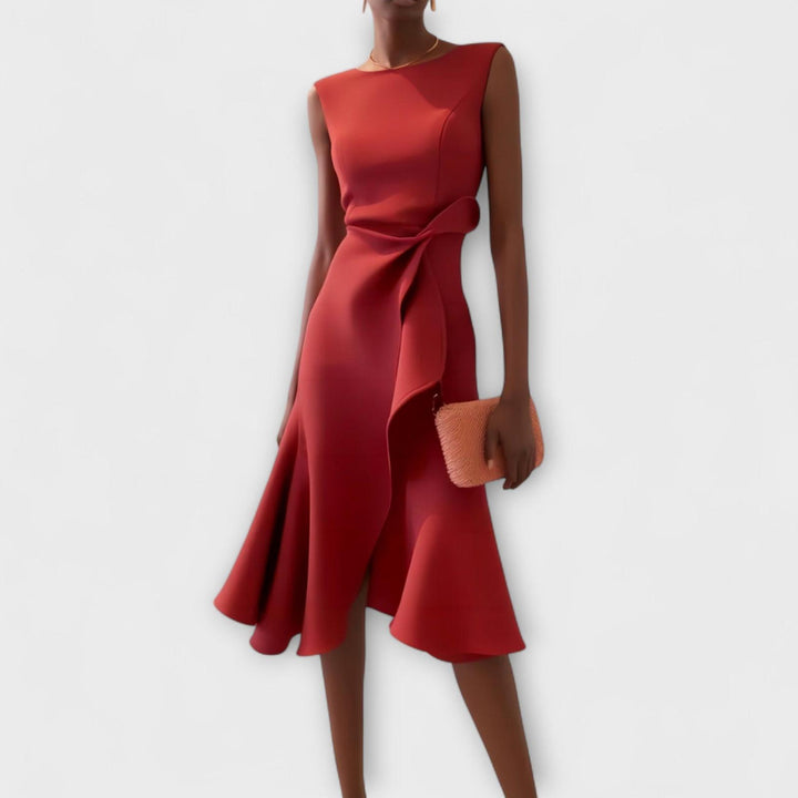 Chloe | Women’s Summer Midi Elegant Ruffle Dress