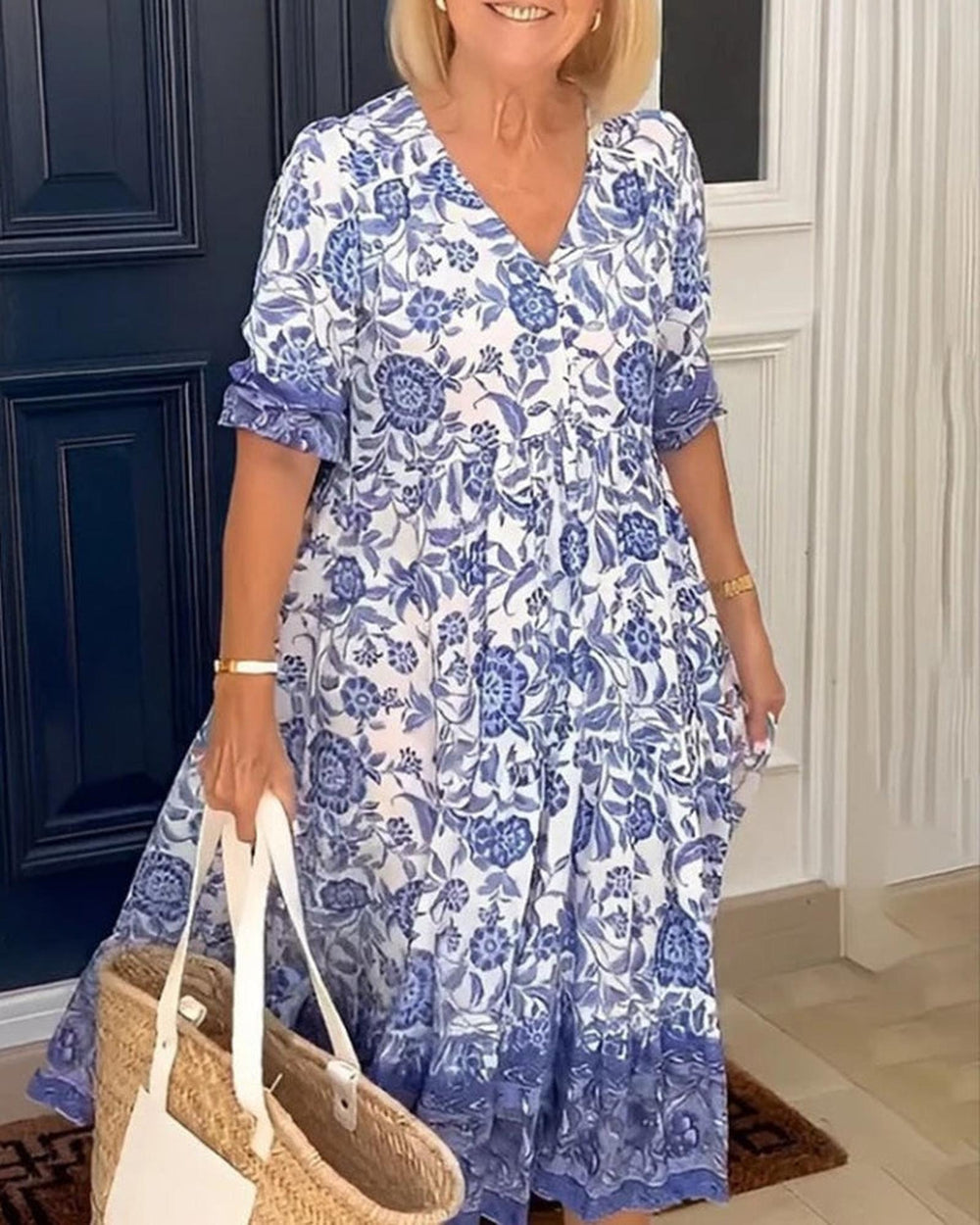 Claire | Women's Floral Midi Summer Dress
