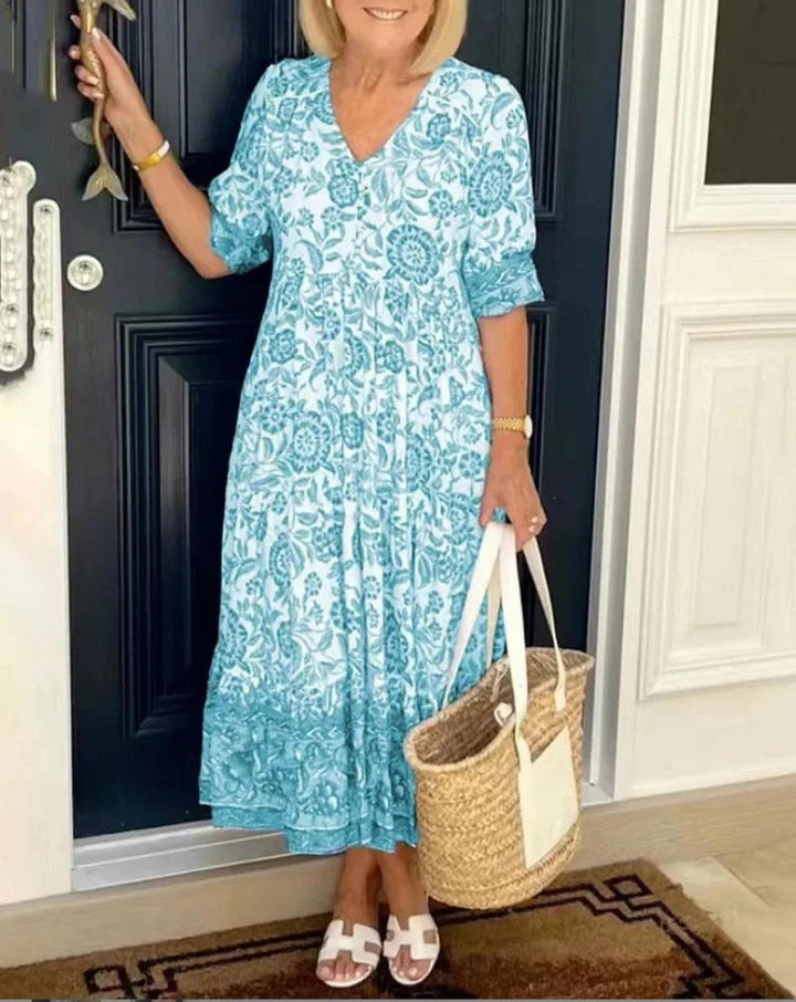 Claire | Women's Floral Midi Summer Dress