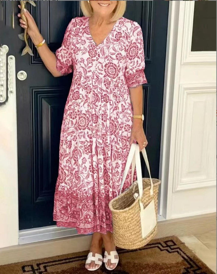 Claire | Women's Floral Midi Summer Dress