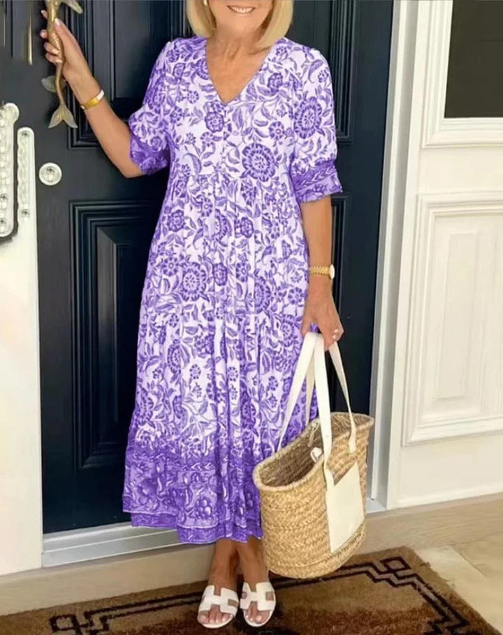 Claire | Women's Floral Midi Summer Dress